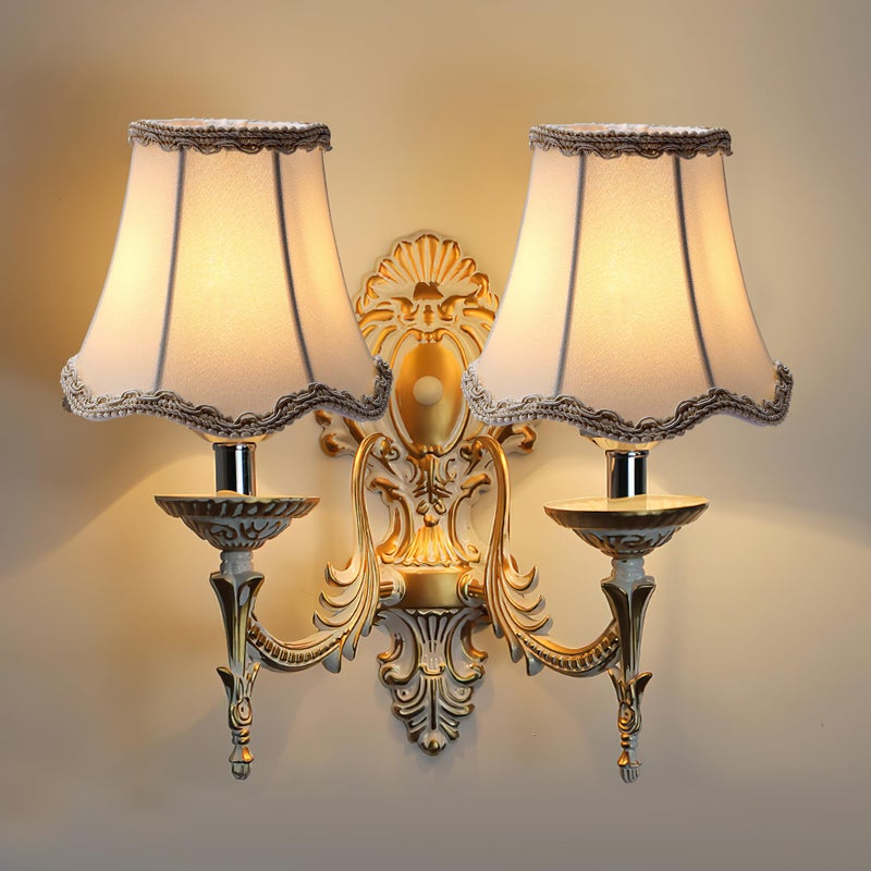 Fuloon Modern European Style Droplight Wall Lamp Candle Chandelier Lamp Shade 6 pcs Set (White) - Image 2